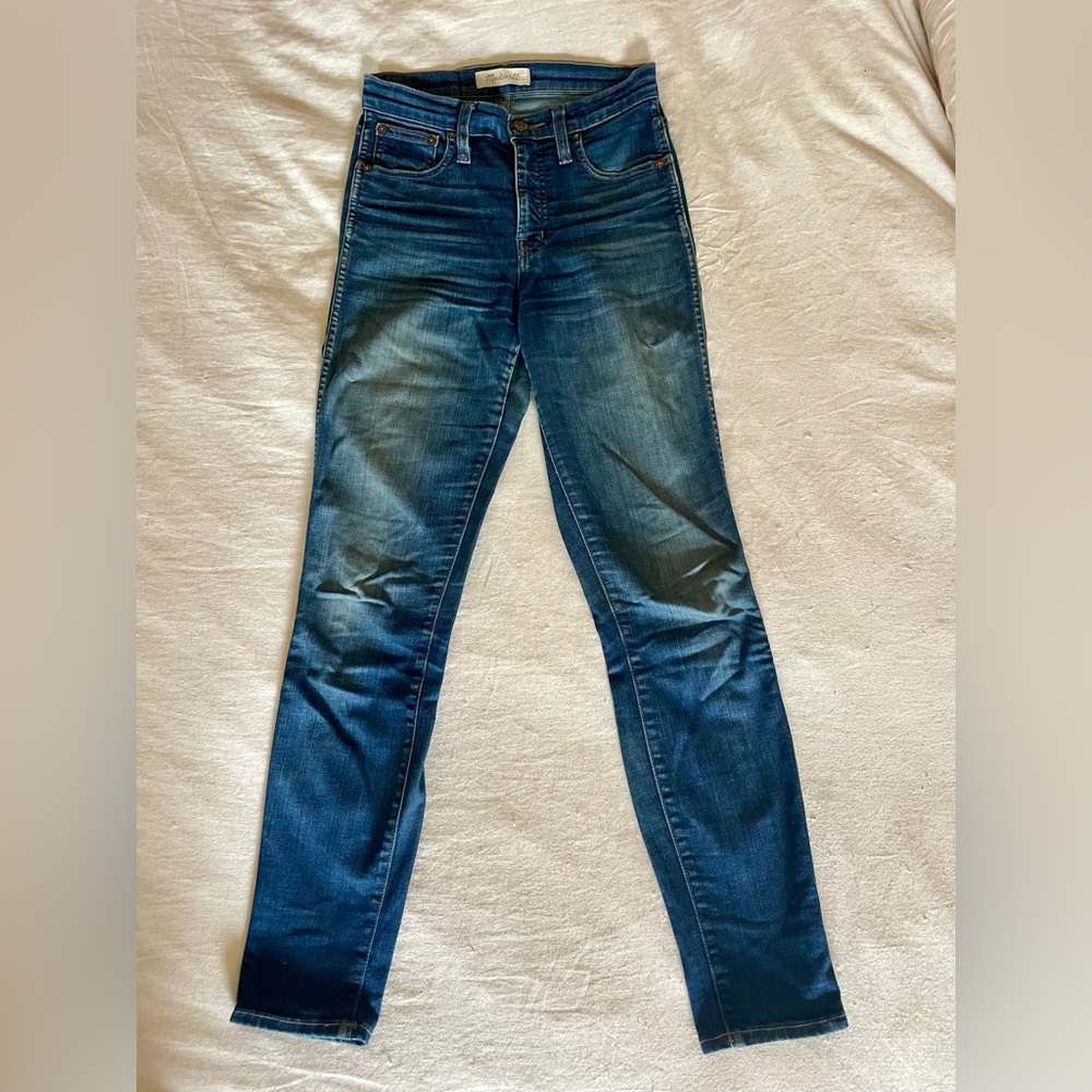 Madewell Women's Dark Blue Idigo Wash “ 10” High Riser Skinny Skinny” Jeans